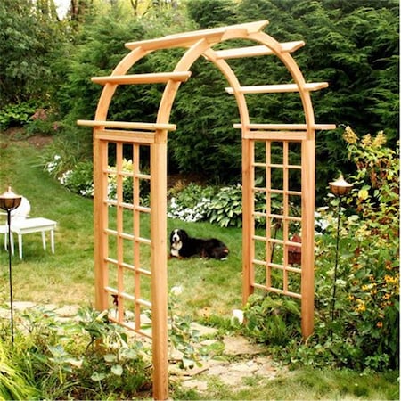 Creekvine Designs 60 in. Cedar Arched Arbor with Opening EY60ARCVD